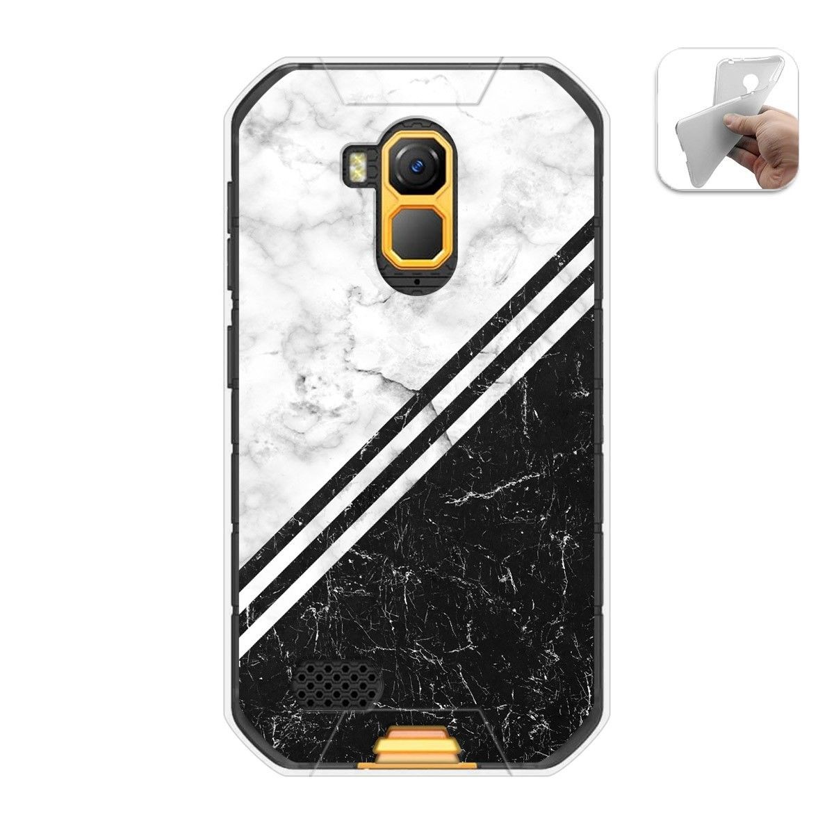 Funda Gel Tpu para Ulefone Armor X7 / X7 Pro diseño Mármol 01 Dibujos