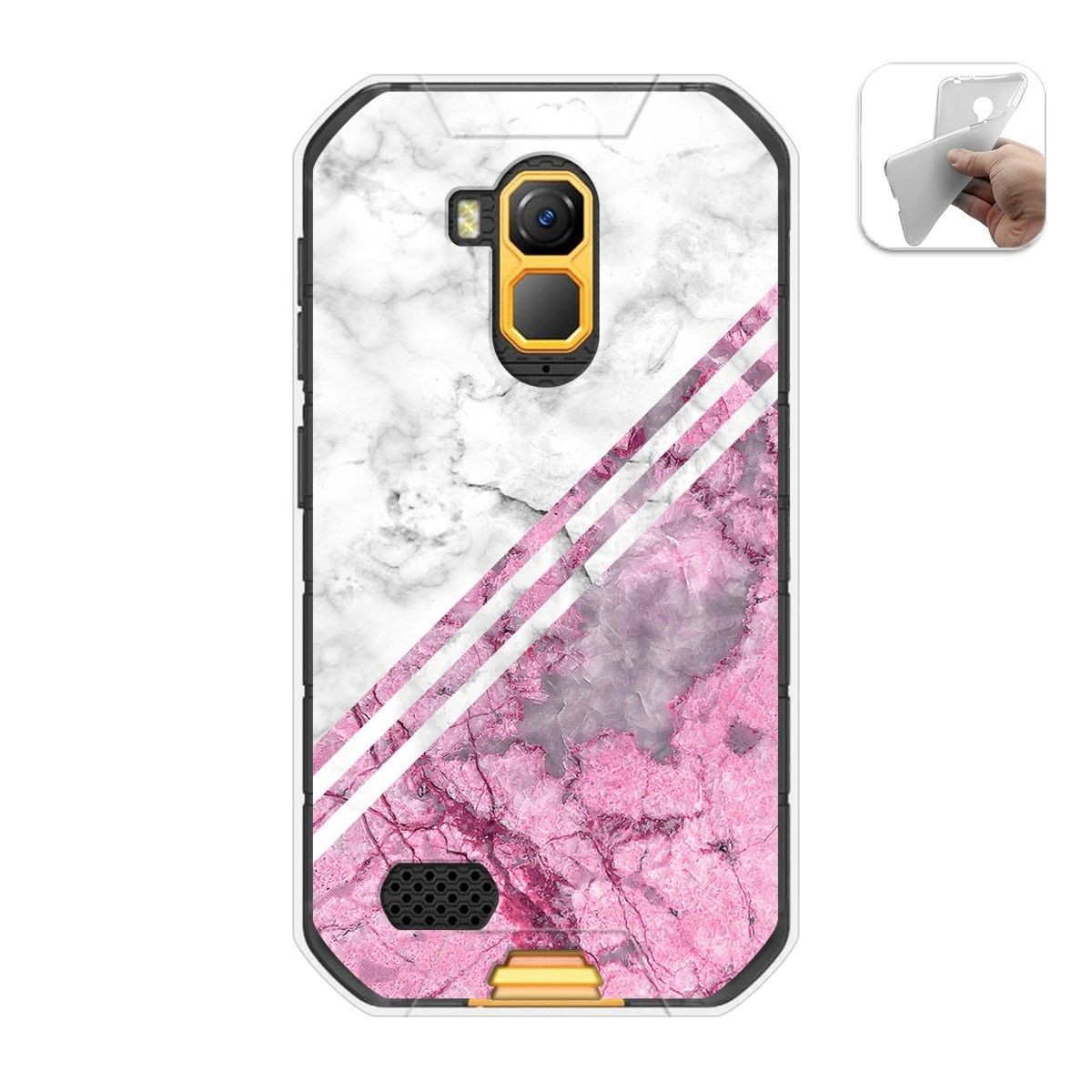 Funda Gel Tpu para Ulefone Armor X7 / X7 Pro diseño Mármol 03 Dibujos