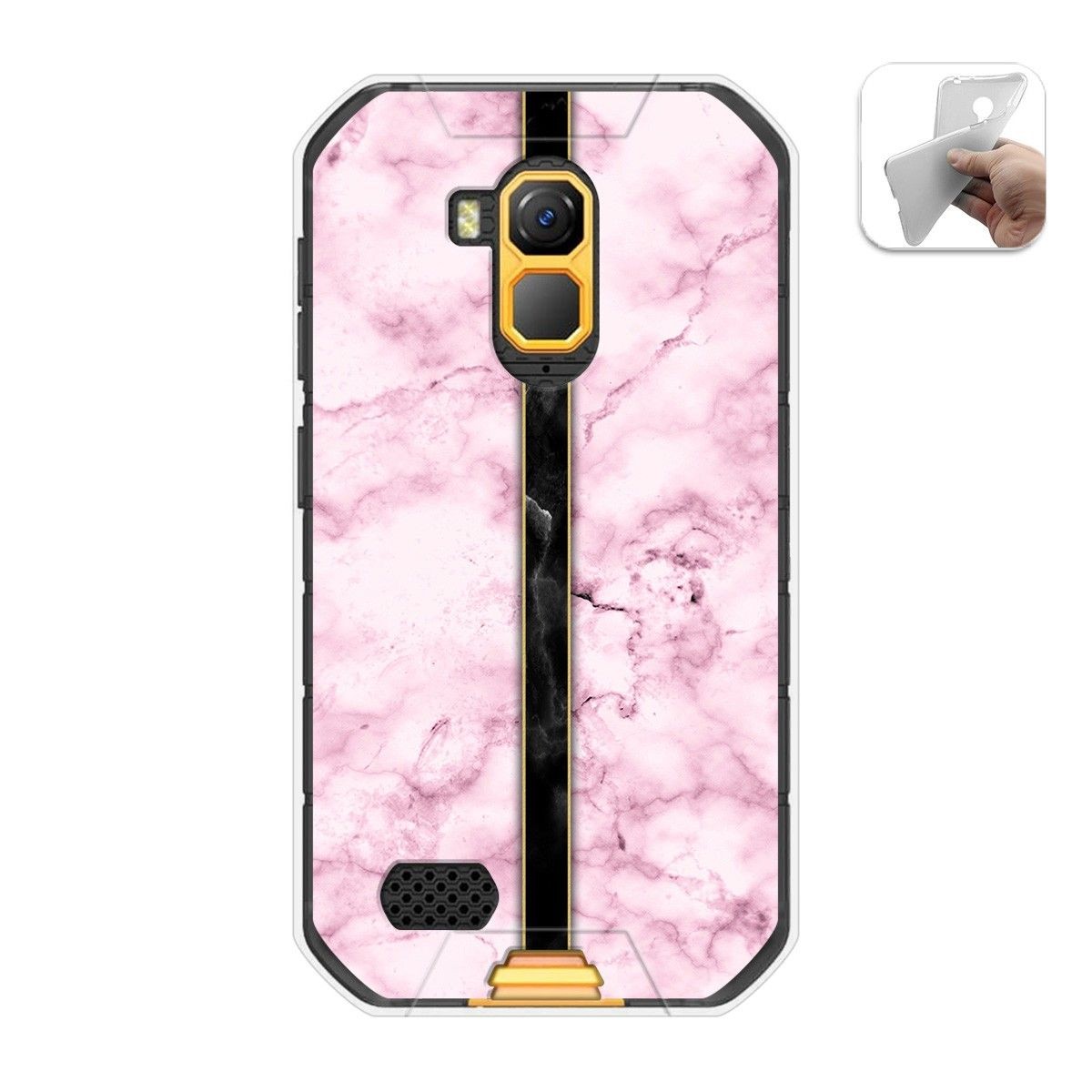 Funda Gel Tpu para Ulefone Armor X7 / X7 Pro diseño Mármol 04 Dibujos