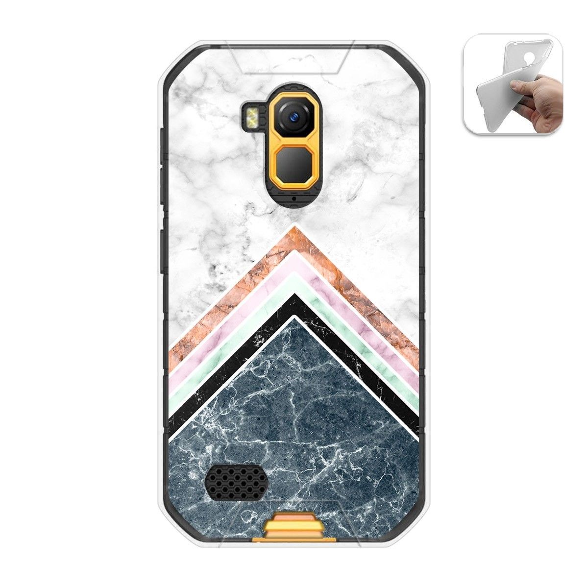 Funda Gel Tpu para Ulefone Armor X7 / X7 Pro diseño Mármol 05 Dibujos