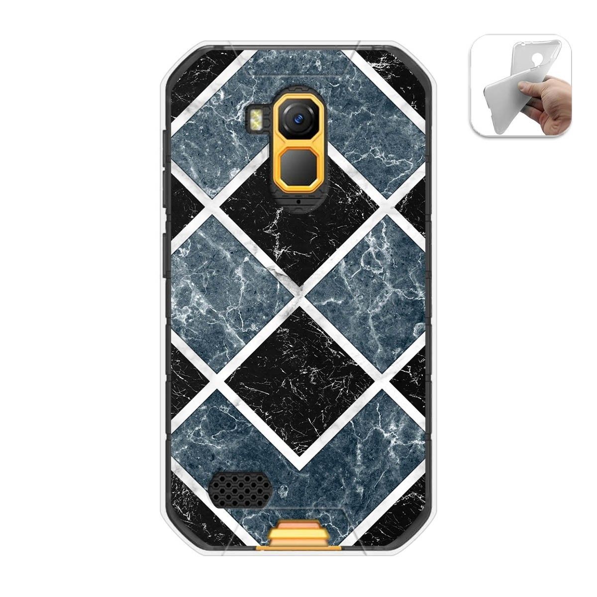 Funda Gel Tpu para Ulefone Armor X7 / X7 Pro diseño Mármol 06 Dibujos