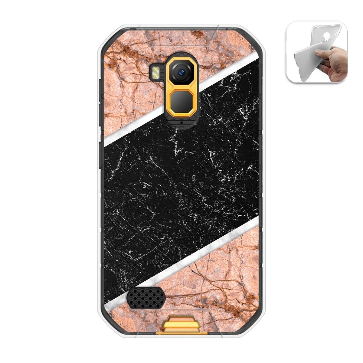 Funda Gel Tpu para Ulefone Armor X7 / X7 Pro diseño Mármol 07 Dibujos