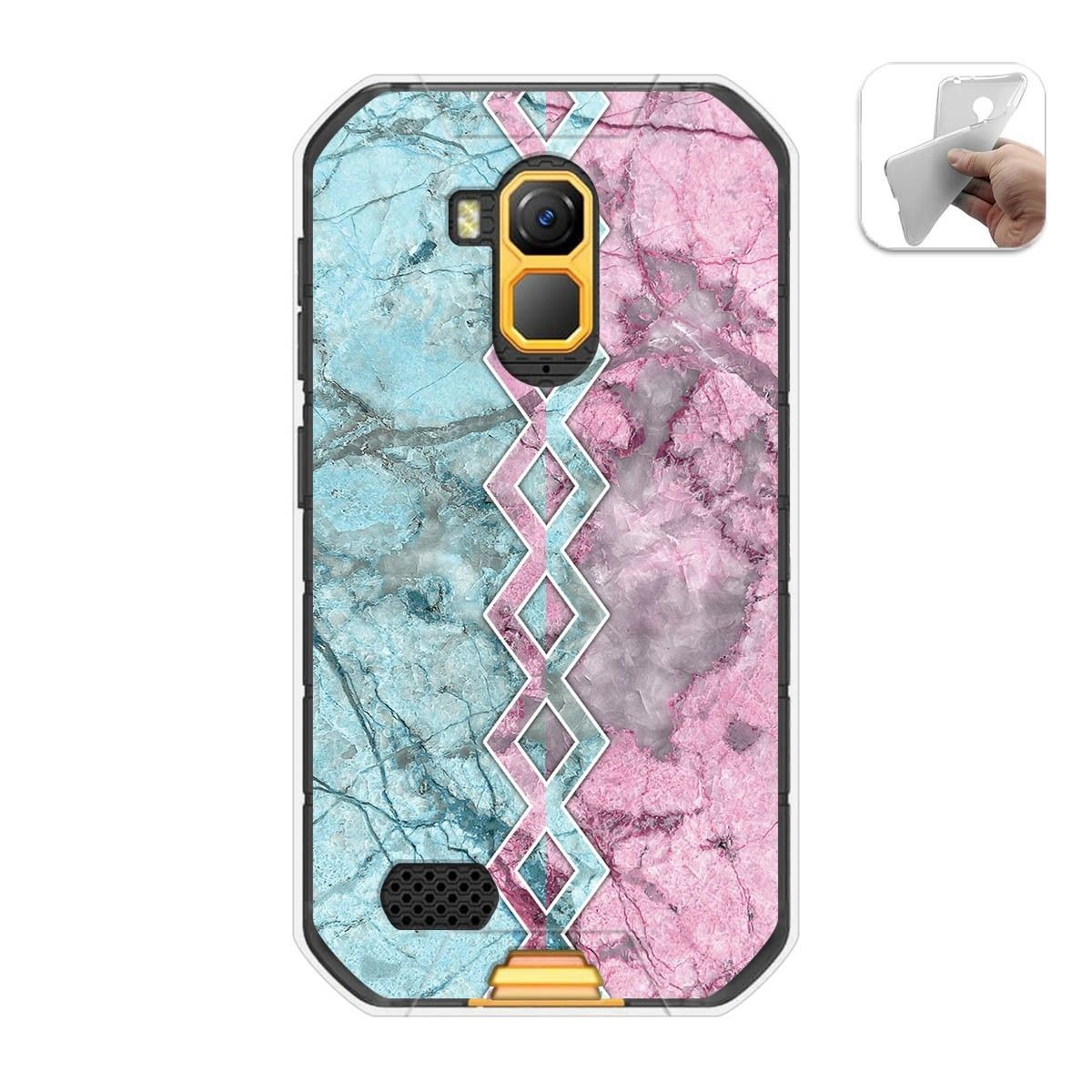 Funda Gel Tpu para Ulefone Armor X7 / X7 Pro diseño Mármol 08 Dibujos
