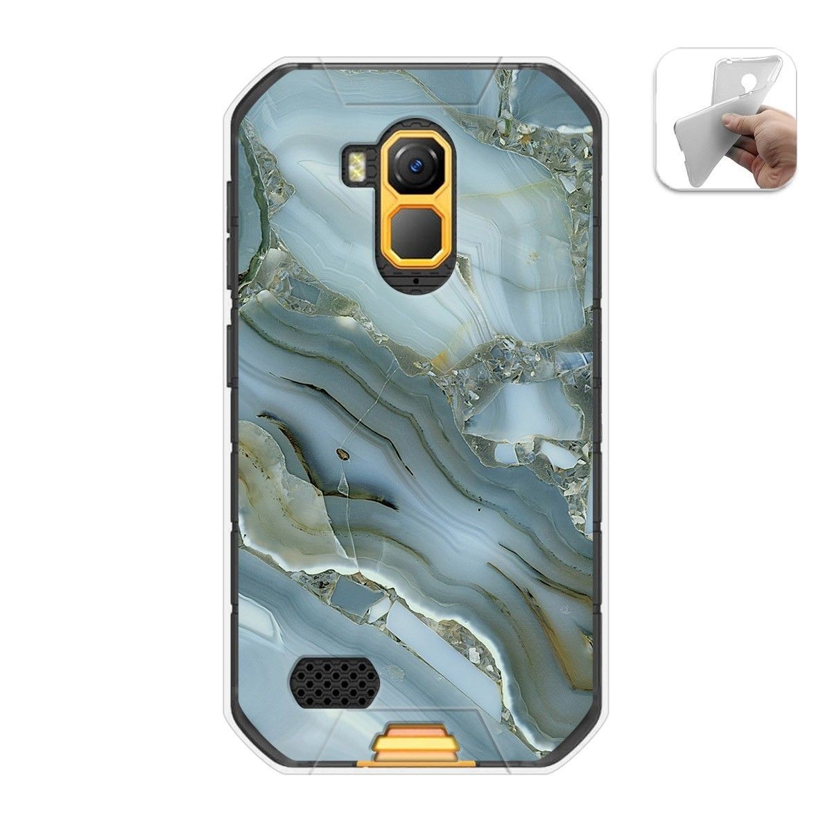 Funda Gel Tpu para Ulefone Armor X7 / X7 Pro diseño Mármol 09 Dibujos