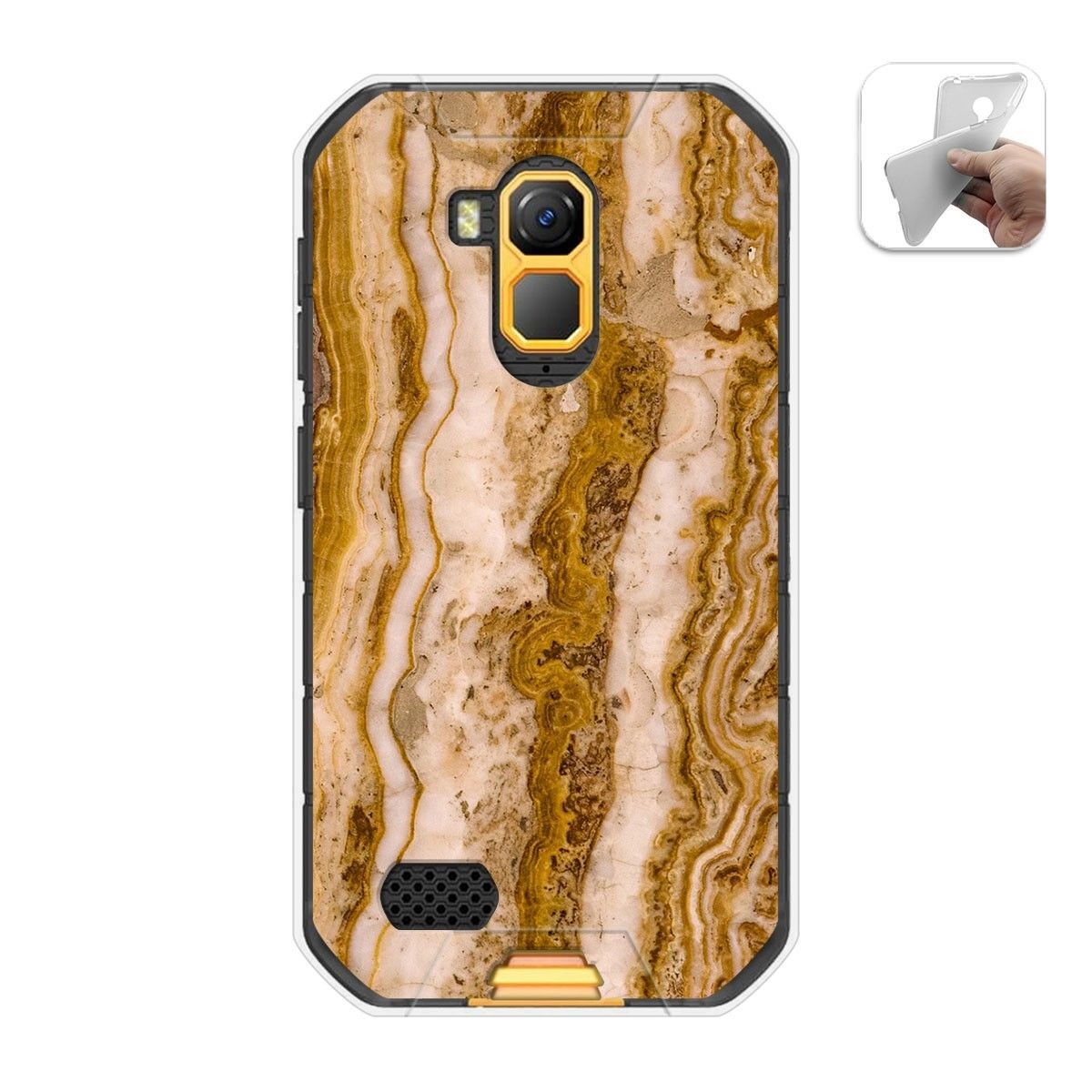 Funda Gel Tpu para Ulefone Armor X7 / X7 Pro diseño Mármol 10 Dibujos