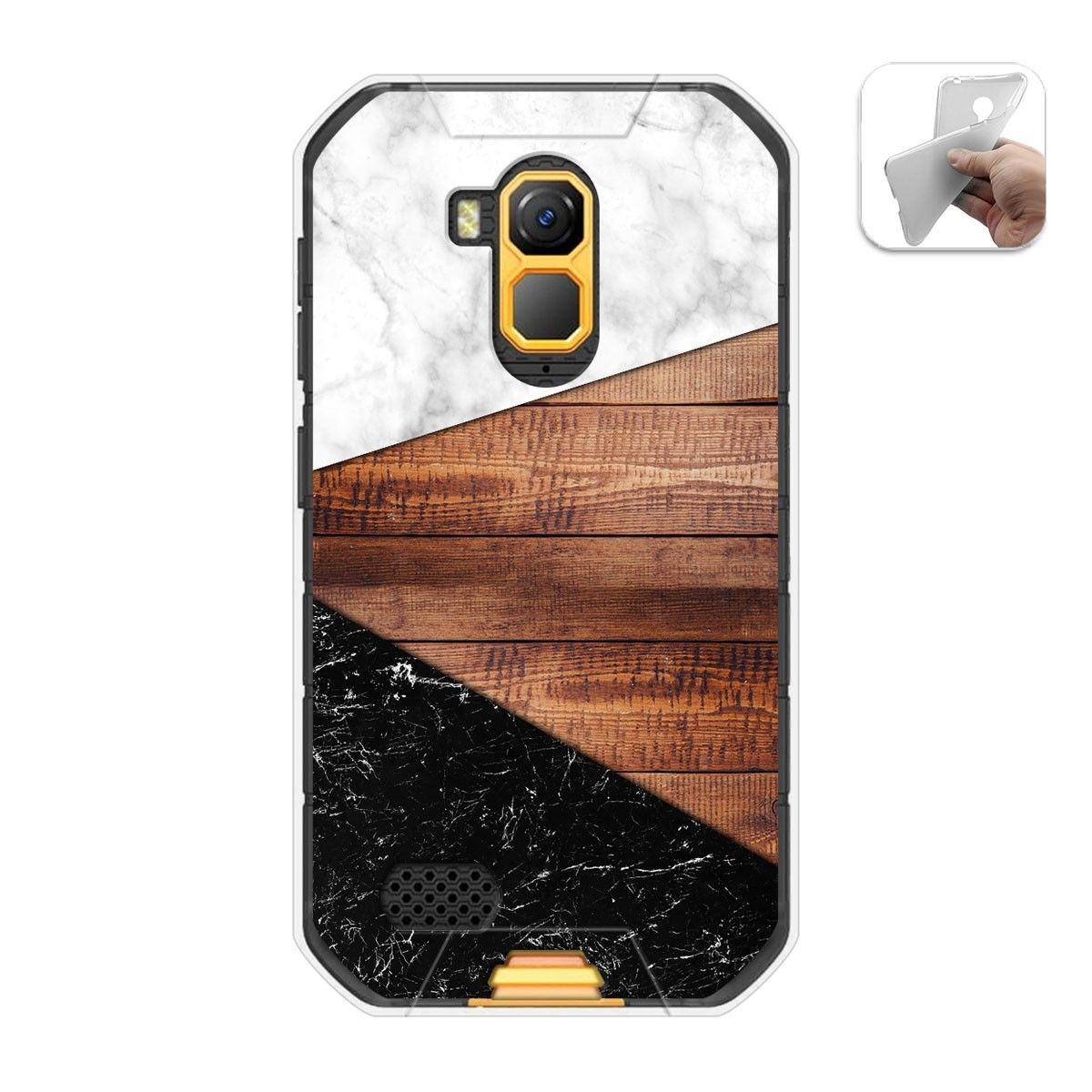 Funda Gel Tpu para Ulefone Armor X7 / X7 Pro diseño Mármol 11 Dibujos