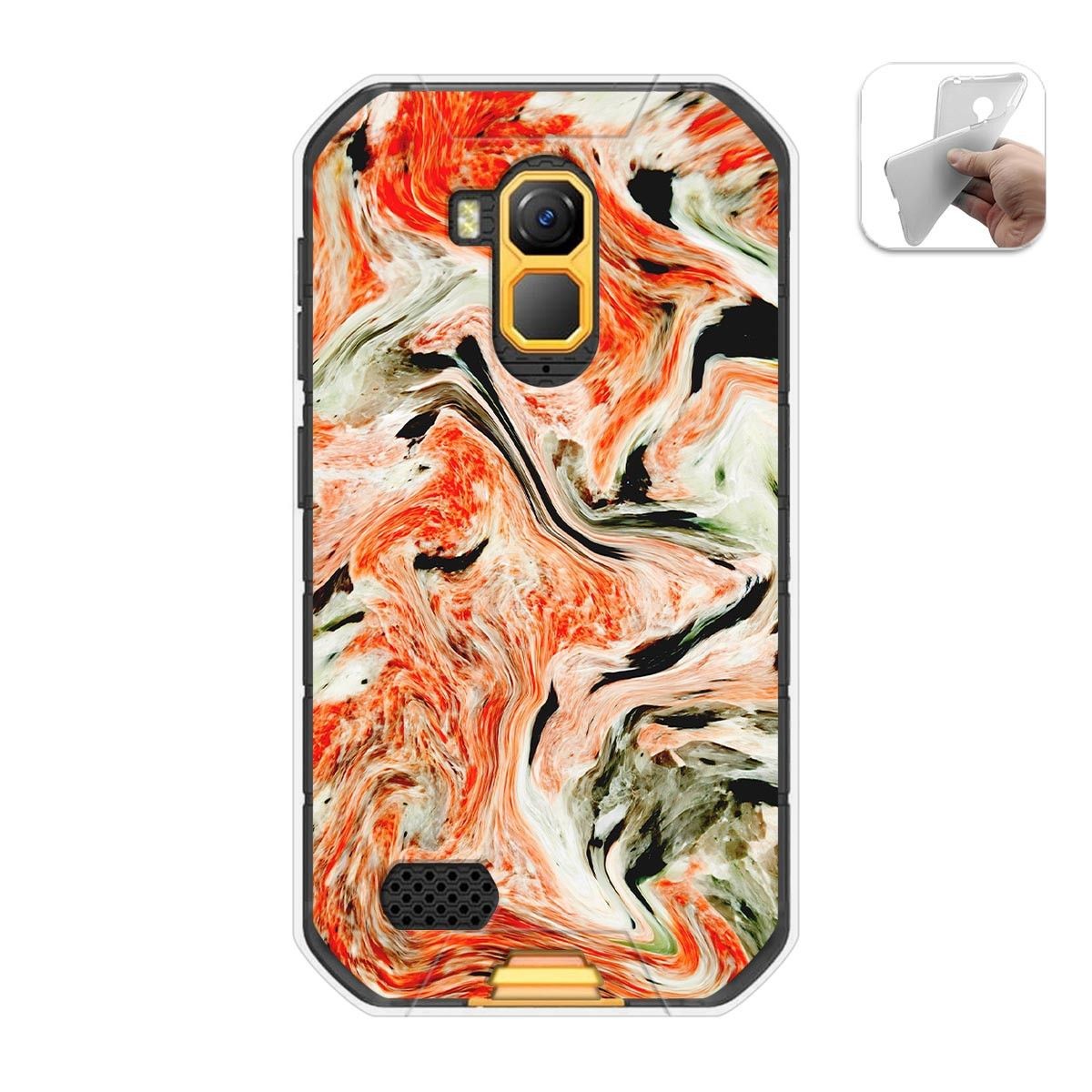 Funda Gel Tpu para Ulefone Armor X7 / X7 Pro diseño Mármol 12 Dibujos
