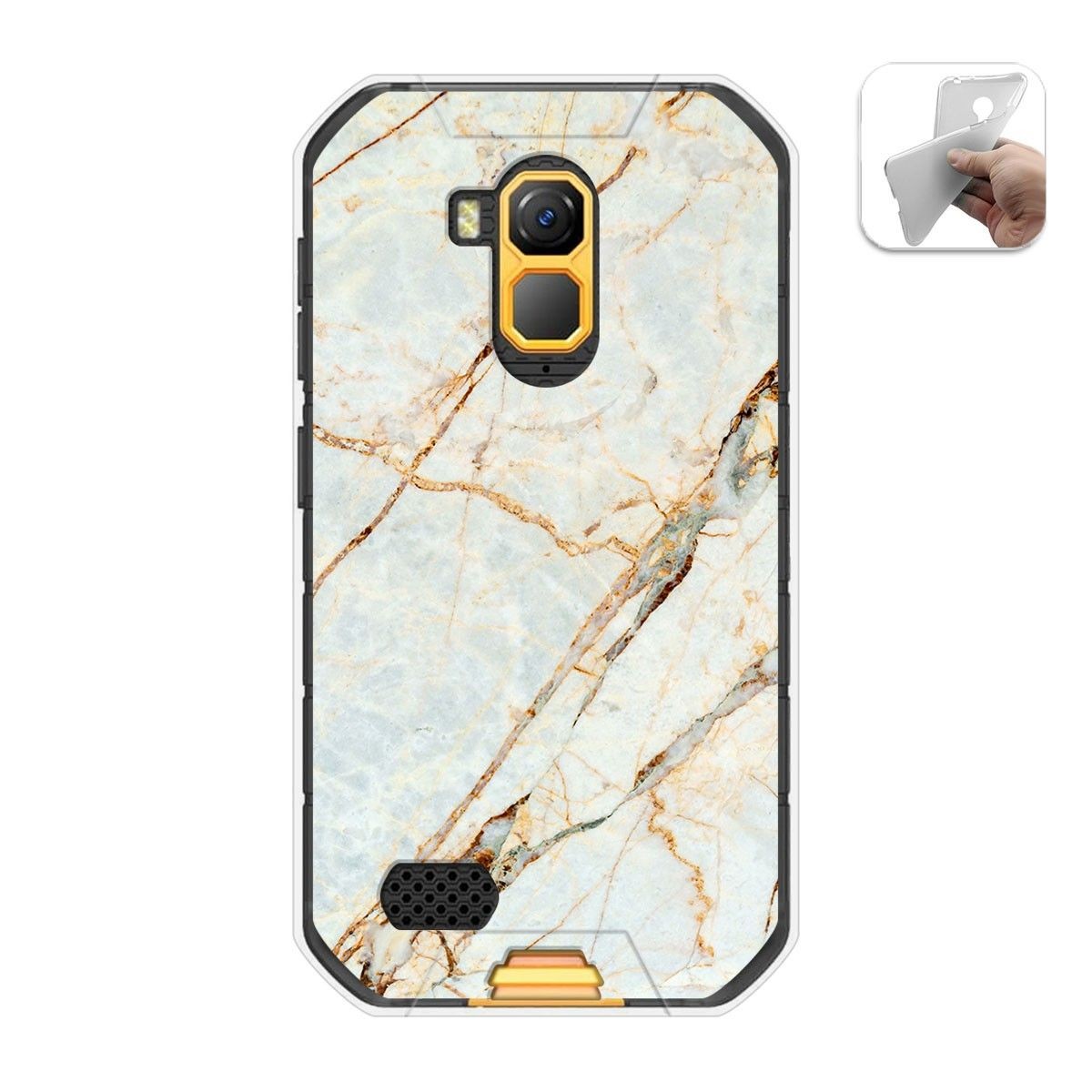 Funda Gel Tpu para Ulefone Armor X7 / X7 Pro diseño Mármol 13 Dibujos
