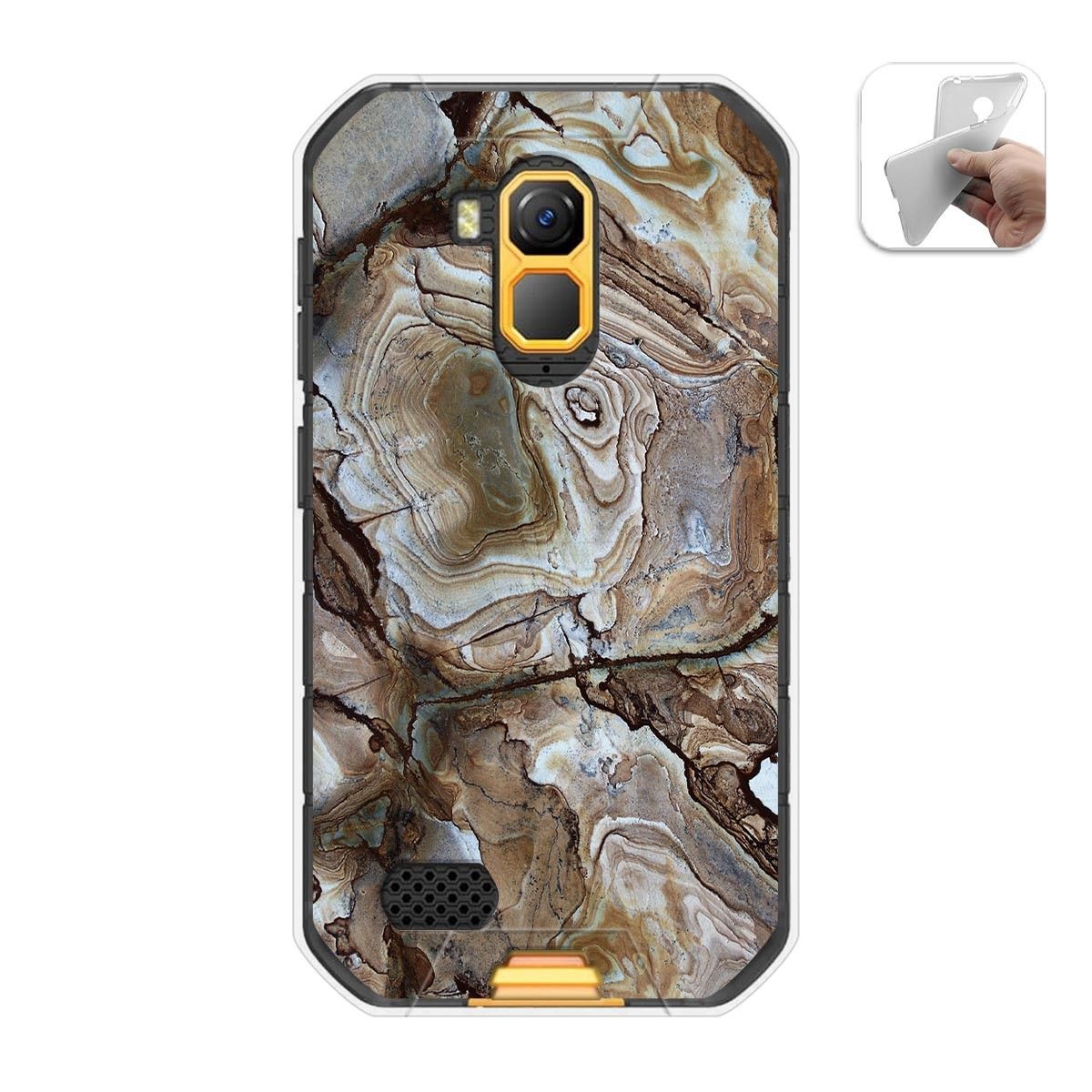 Funda Gel Tpu para Ulefone Armor X7 / X7 Pro diseño Mármol 14 Dibujos