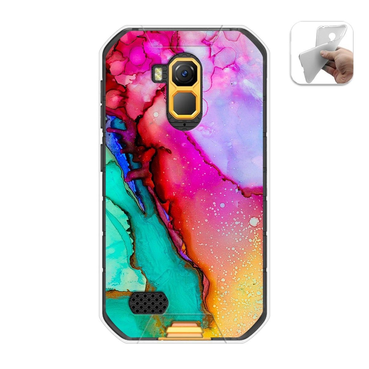 Funda Gel Tpu para Ulefone Armor X7 / X7 Pro diseño Mármol 15 Dibujos