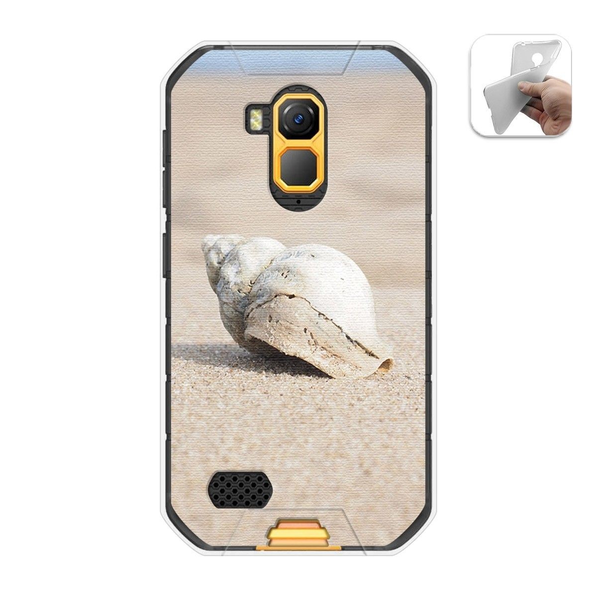 Funda Gel Tpu para Ulefone Armor X7 / X7 Pro diseño Concha Dibujos