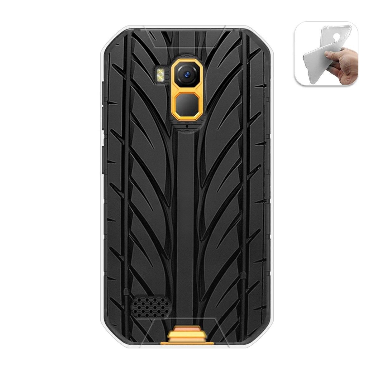 Funda Gel Tpu para Ulefone Armor X7 / X7 Pro diseño Neumatico Dibujos