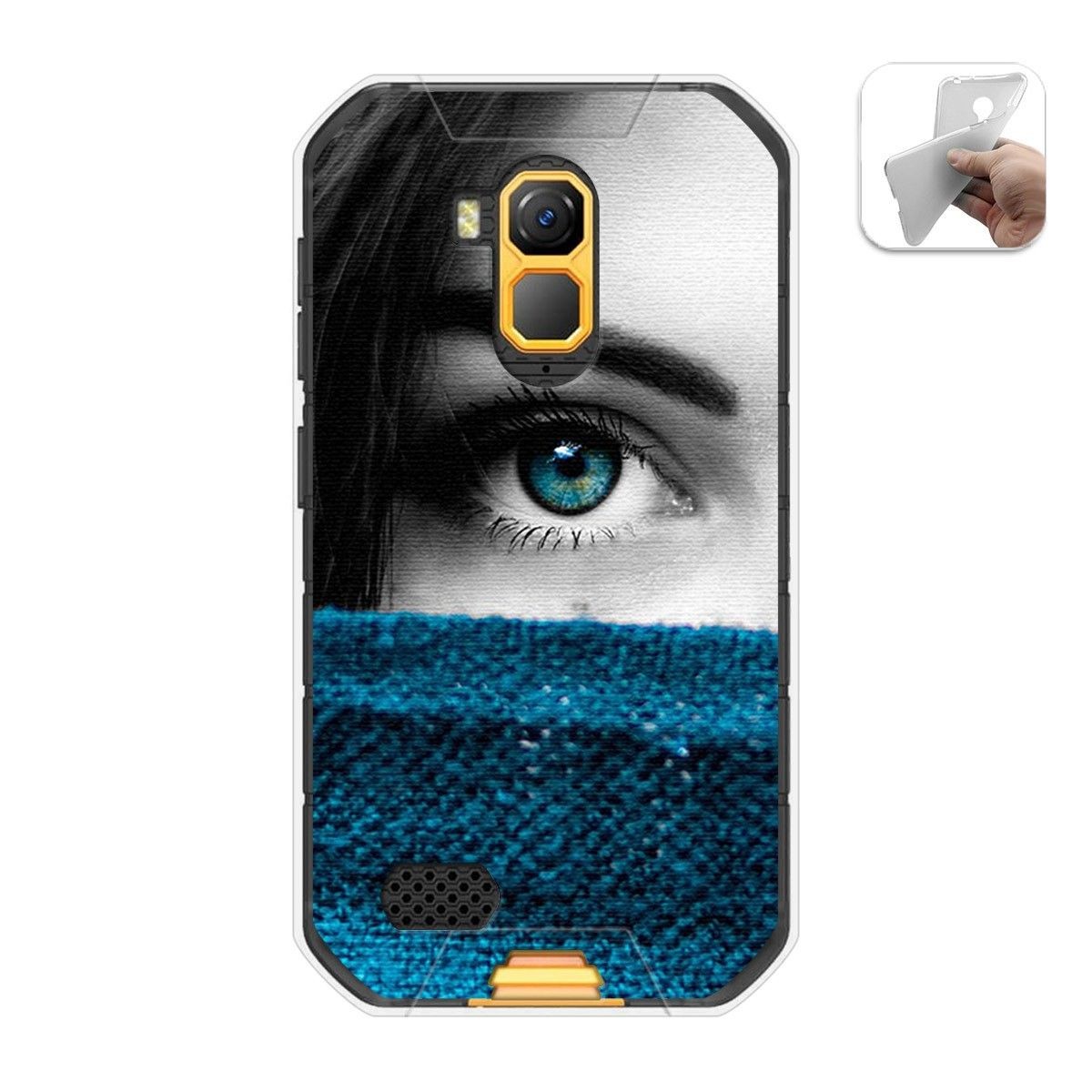 Funda Gel Tpu para Ulefone Armor X7 / X7 Pro diseño Ojo Dibujos