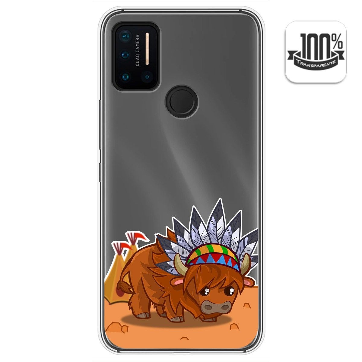 Funda Gel Transparente para Umidigi A7 Pro diseño Bufalo Dibujos
