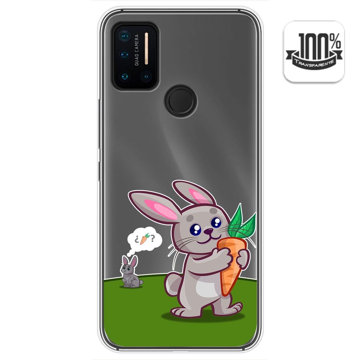Funda Gel Transparente para Umidigi A7 Pro diseño Conejo Dibujos