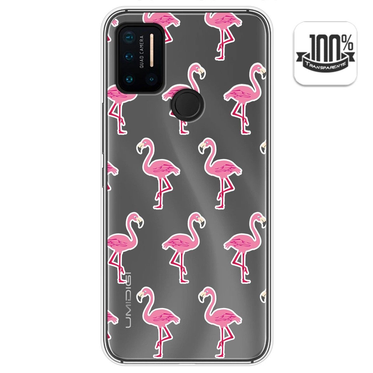 Funda Gel Transparente para Umidigi A7 Pro diseño Flamenco Dibujos