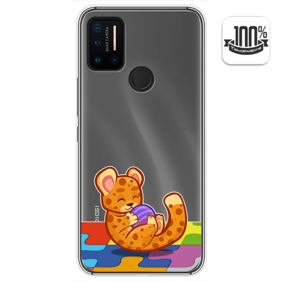 Funda Gel Transparente para Umidigi A7 Pro diseño Leopardo Dibujos