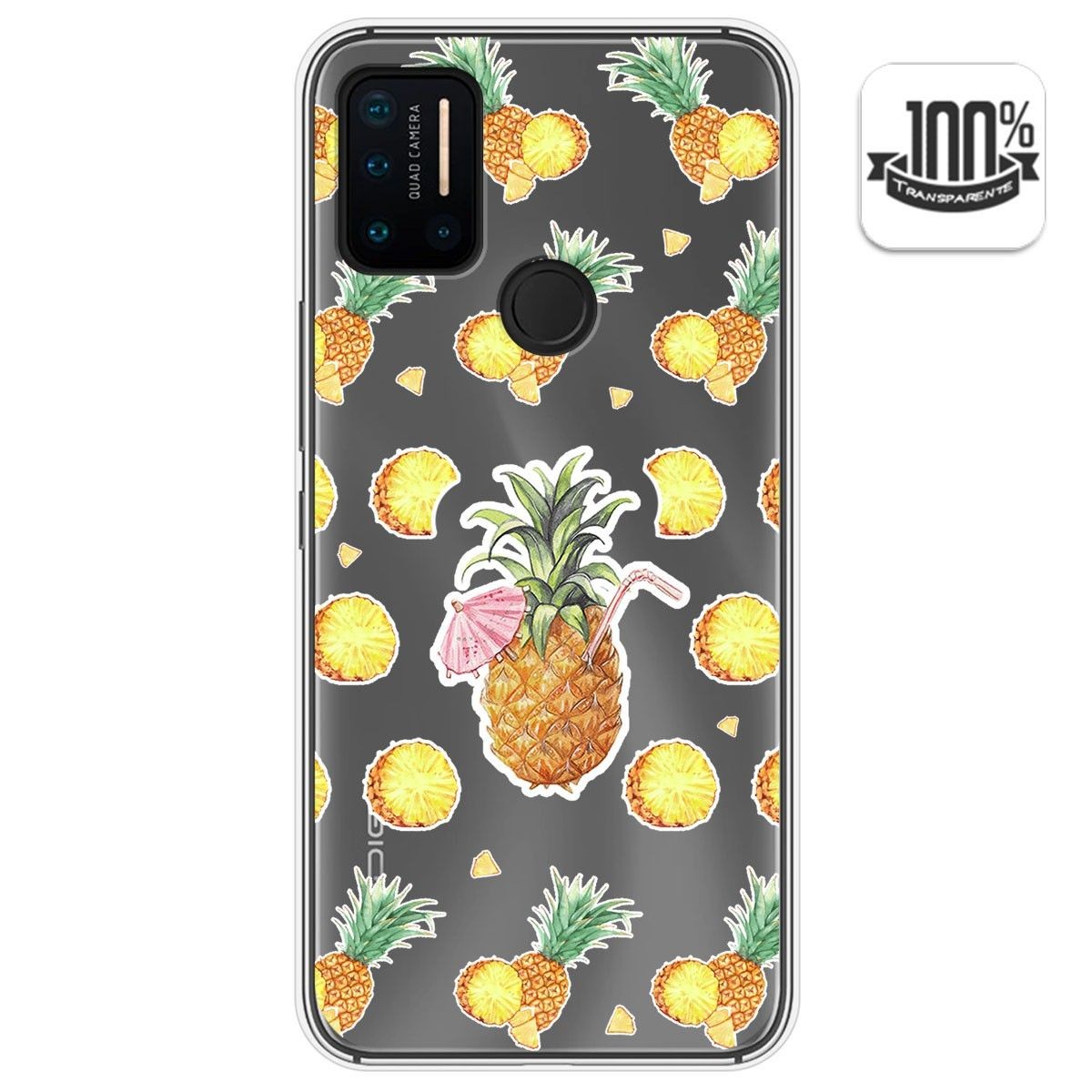 Funda Gel Transparente para Umidigi A7 Pro diseño Piña Dibujos