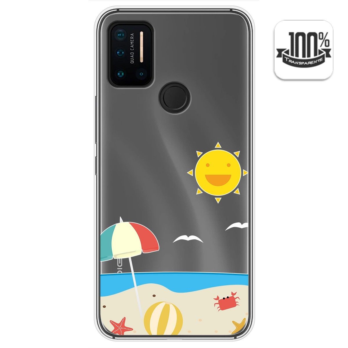 Funda Gel Transparente para Umidigi A7 Pro diseño Playa Dibujos