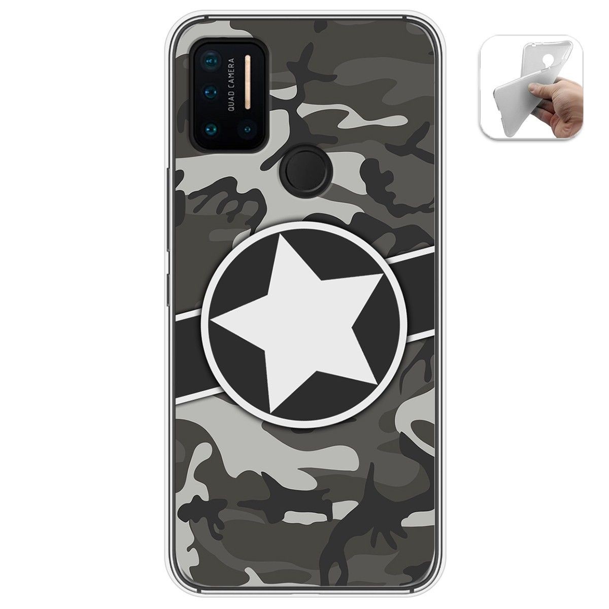 Funda Gel Tpu para Umidigi A7 Pro diseño Camuflaje 02 Dibujos