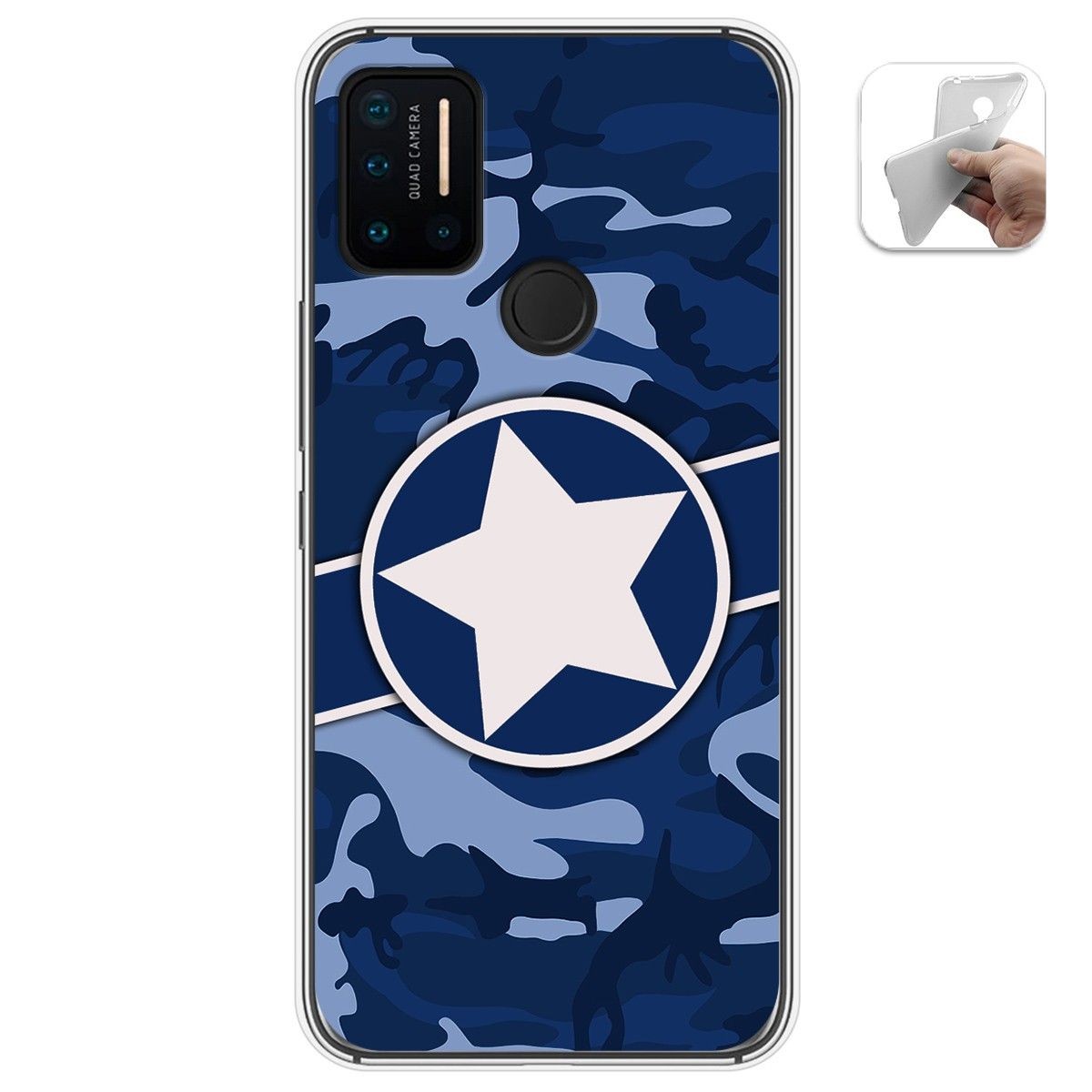 Funda Gel Tpu para Umidigi A7 Pro diseño Camuflaje 03 Dibujos
