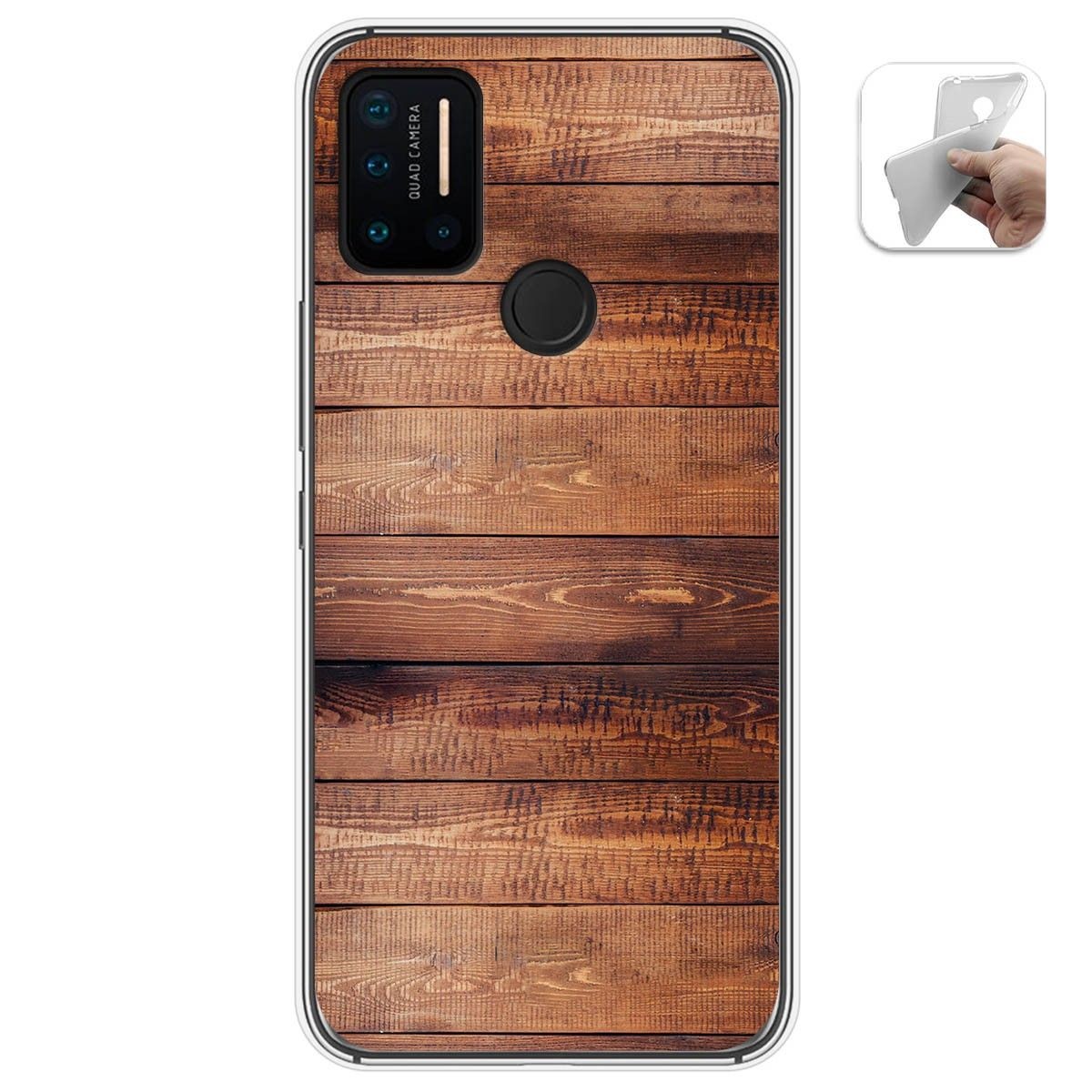 Funda Gel Tpu para Umidigi A7 Pro diseño Madera 02 Dibujos