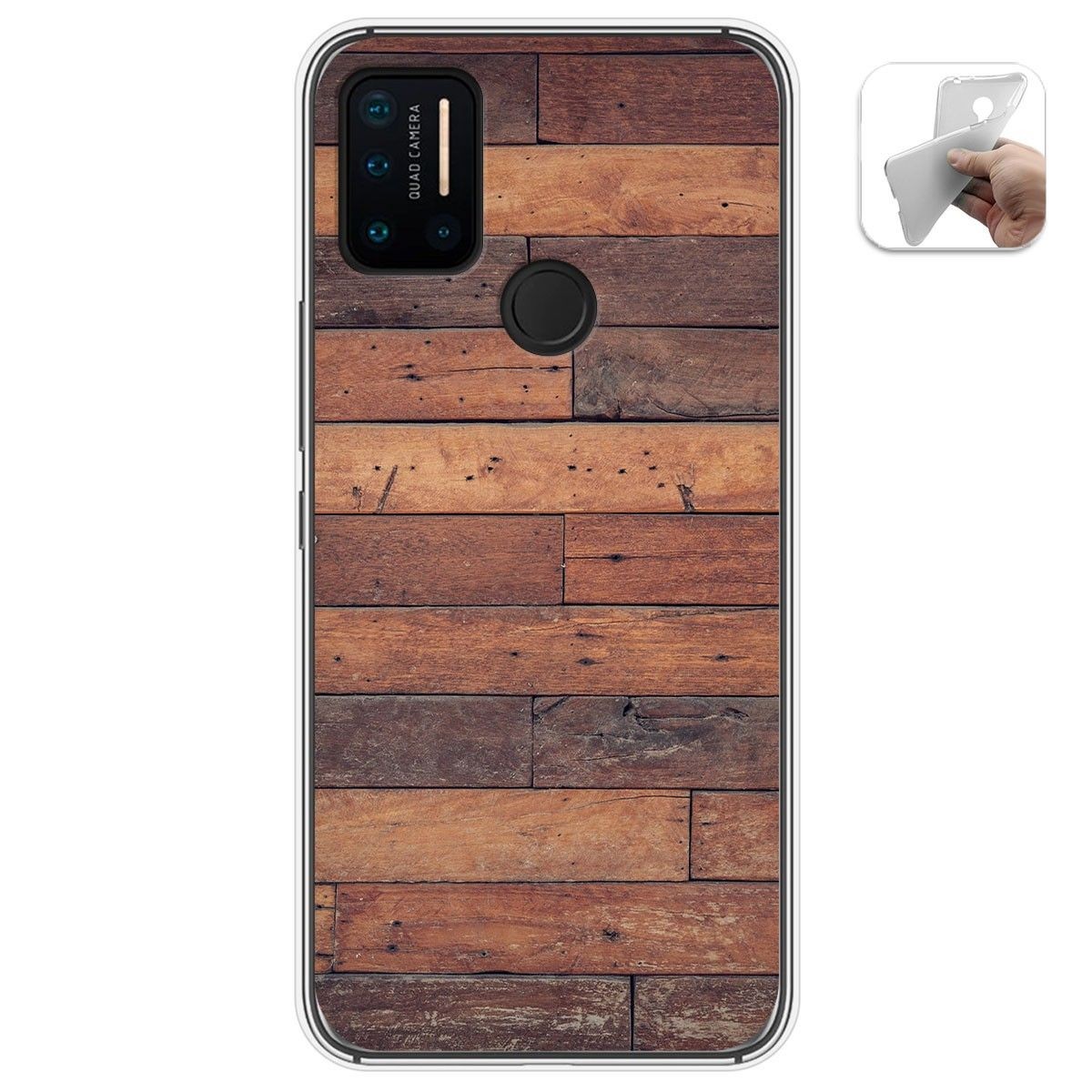 Funda Gel Tpu para Umidigi A7 Pro diseño Madera 03 Dibujos