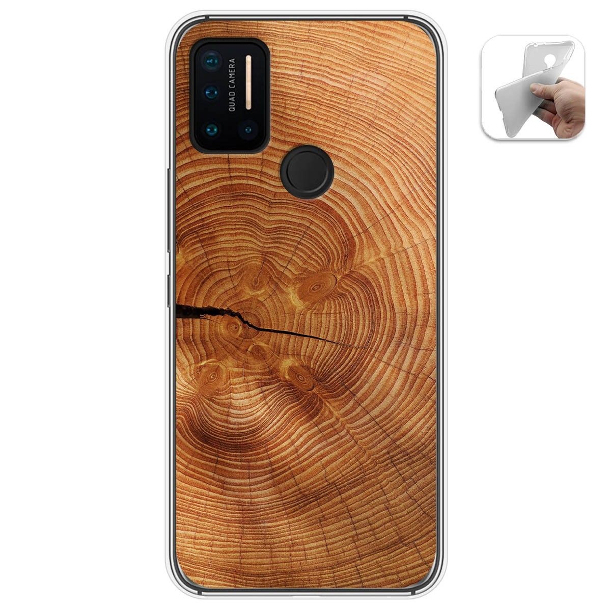 Funda Gel Tpu para Umidigi A7 Pro diseño Madera 04 Dibujos