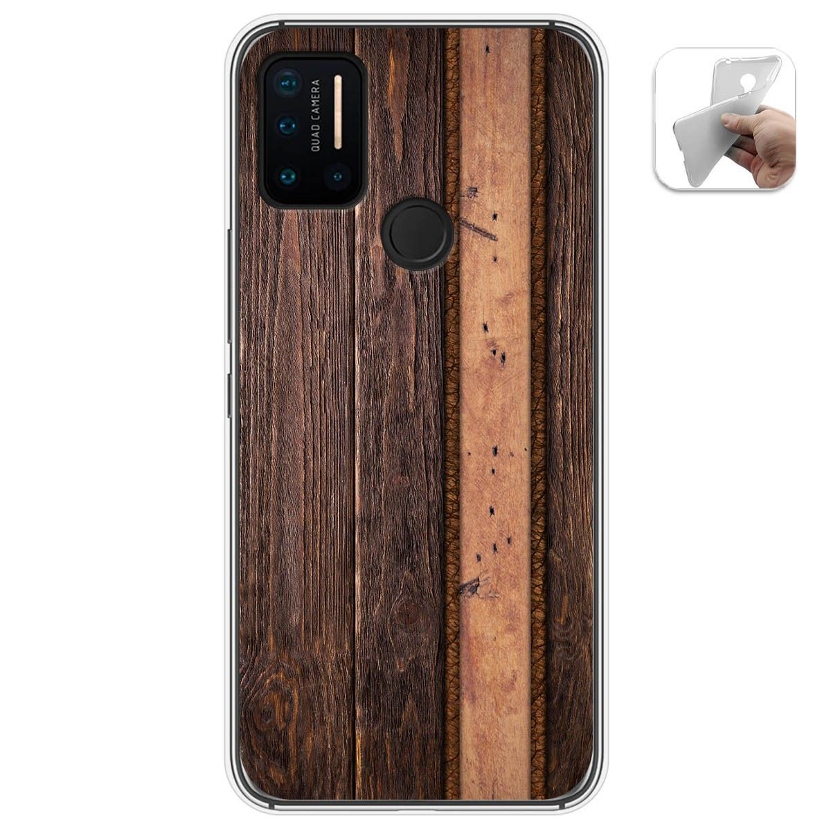 Funda Gel Tpu para Umidigi A7 Pro diseño Madera 05 Dibujos