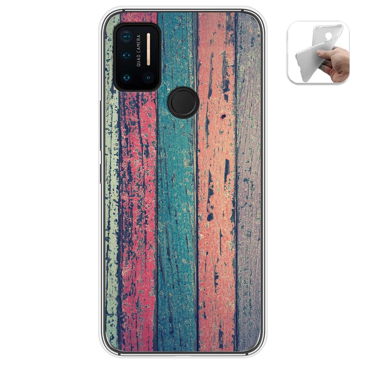 Funda Gel Tpu para Umidigi A7 Pro diseño Madera 10 Dibujos