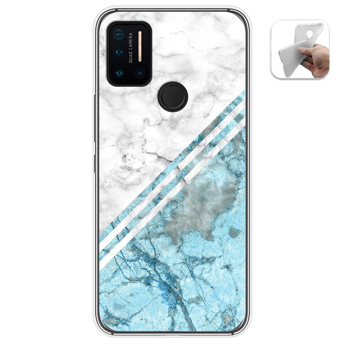 Funda Gel Tpu para Umidigi A7 Pro diseño Mármol 02 Dibujos