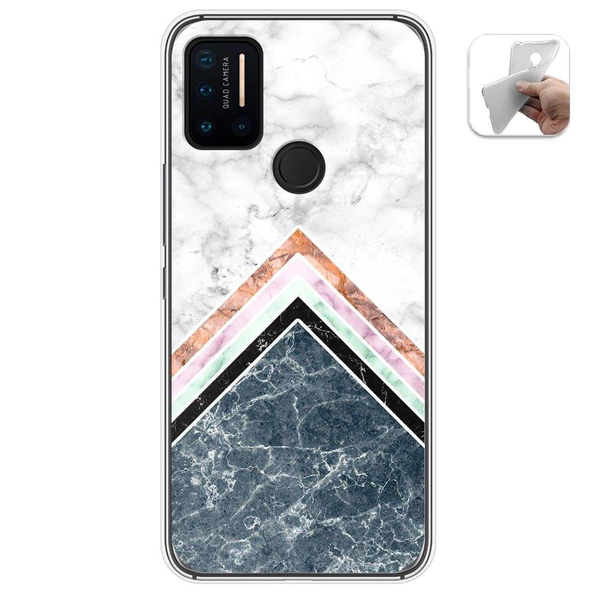 Funda Gel Tpu para Umidigi A7 Pro diseño Mármol 05 Dibujos