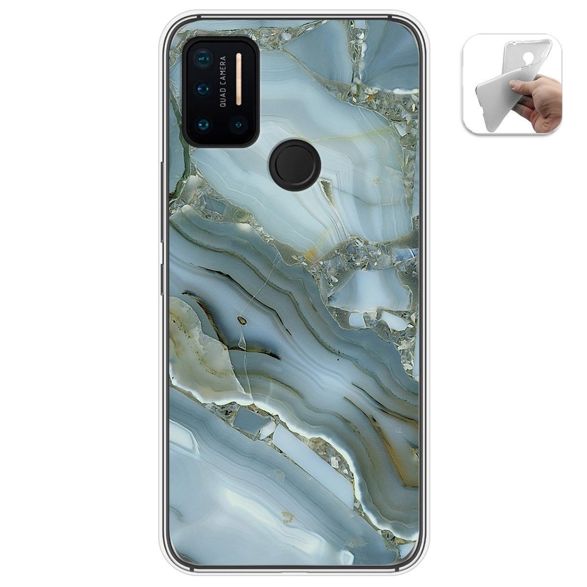 Funda Gel Tpu para Umidigi A7 Pro diseño Mármol 09 Dibujos