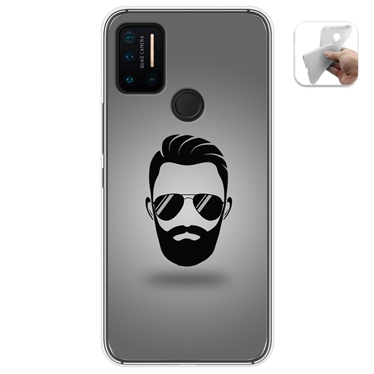 Funda Gel Tpu para Umidigi A7 Pro diseño Barba Dibujos