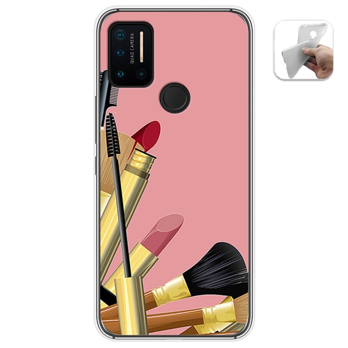 Funda Gel Tpu para Umidigi A7 Pro diseño Brochas Dibujos