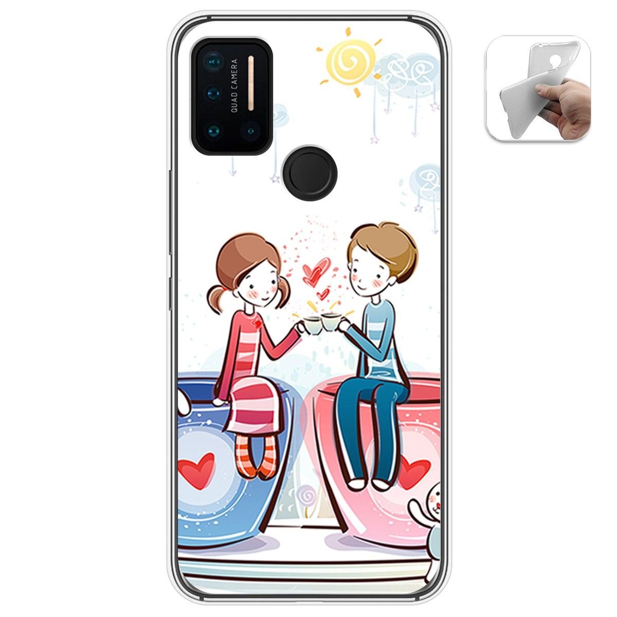 Funda Gel Tpu para Umidigi A7 Pro diseño Café Dibujos