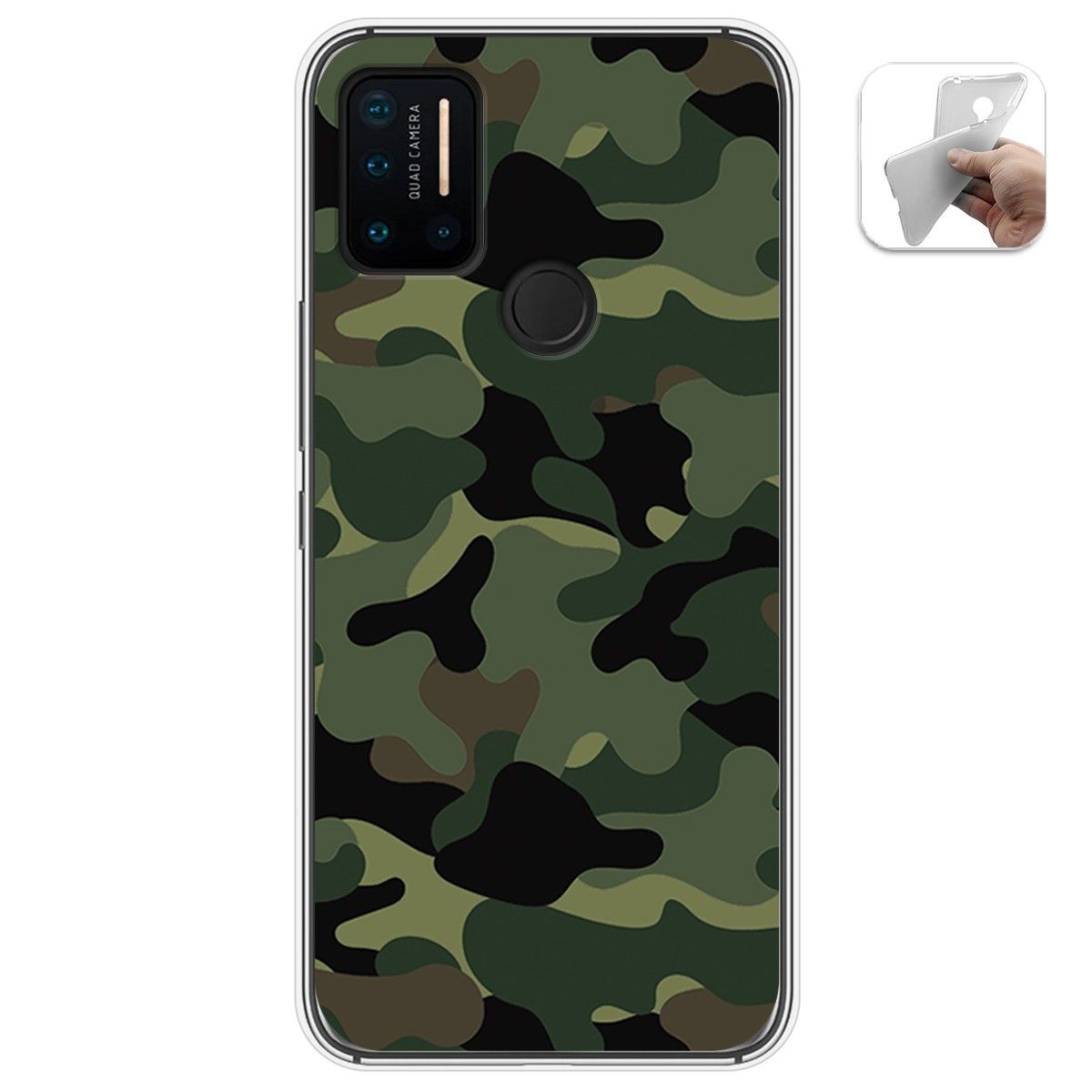 Funda Gel Tpu para Umidigi A7 Pro diseño Camuflaje Dibujos