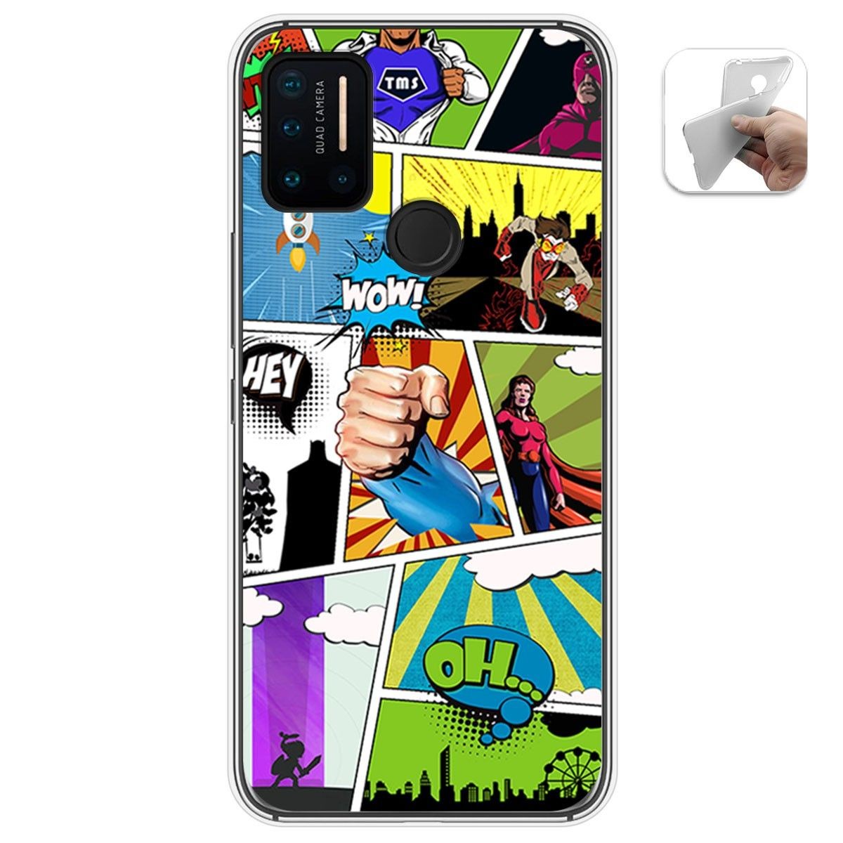 Funda Gel Tpu para Umidigi A7 Pro diseño Comic Dibujos