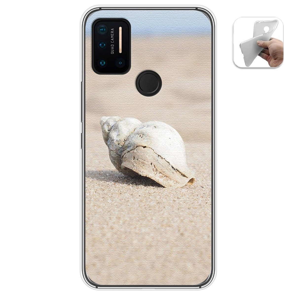Funda Gel Tpu para Umidigi A7 Pro diseño Concha Dibujos