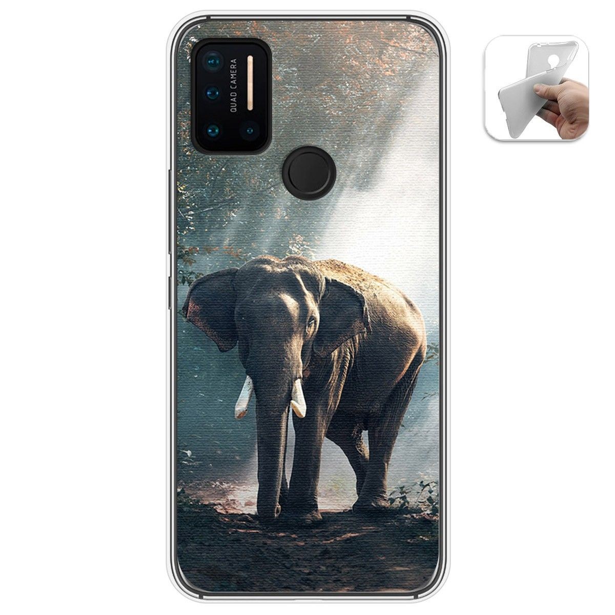 Funda Gel Tpu para Umidigi A7 Pro diseño Elefante Dibujos