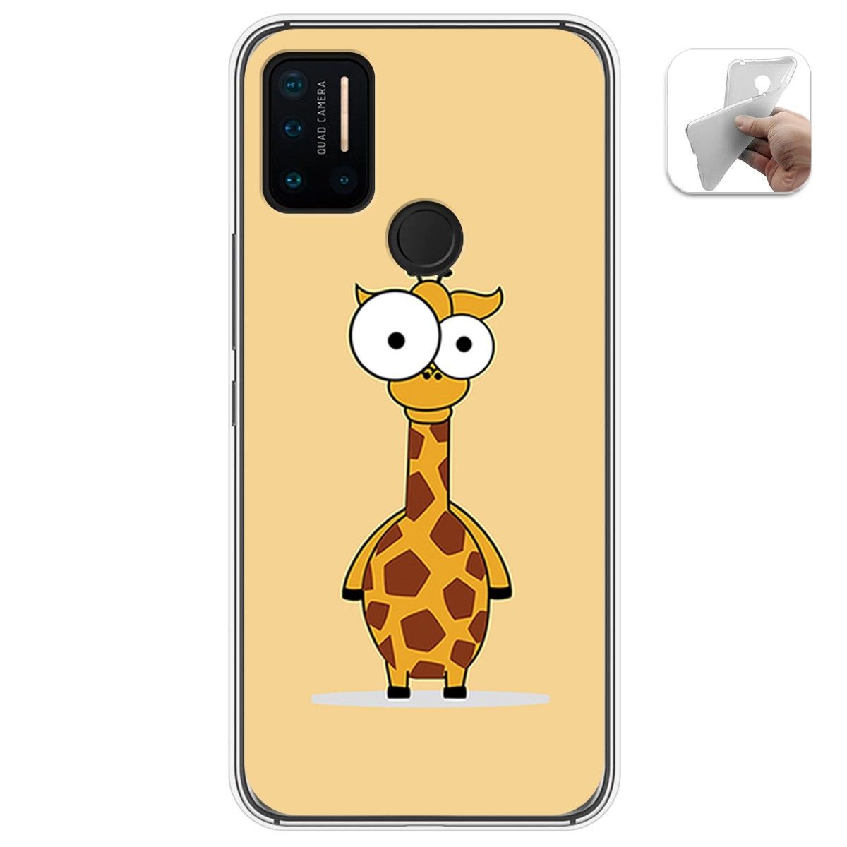 Funda Gel Tpu para Umidigi A7 Pro diseño Jirafa Dibujos