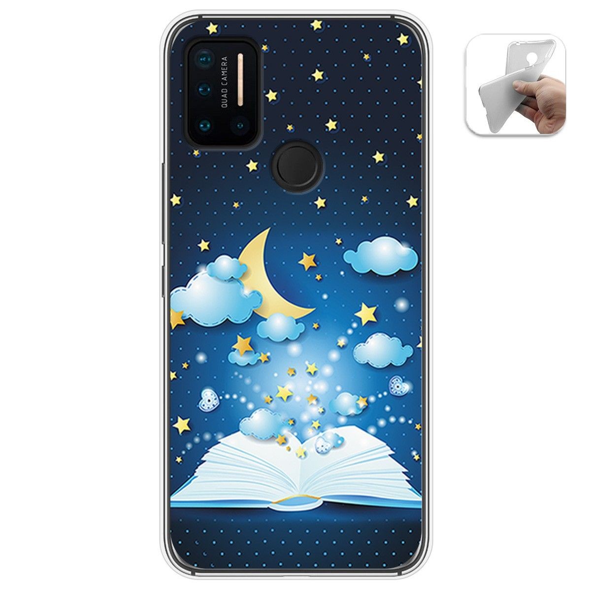 Funda Gel Tpu para Umidigi A7 Pro diseño Libro Cuentos Dibujos