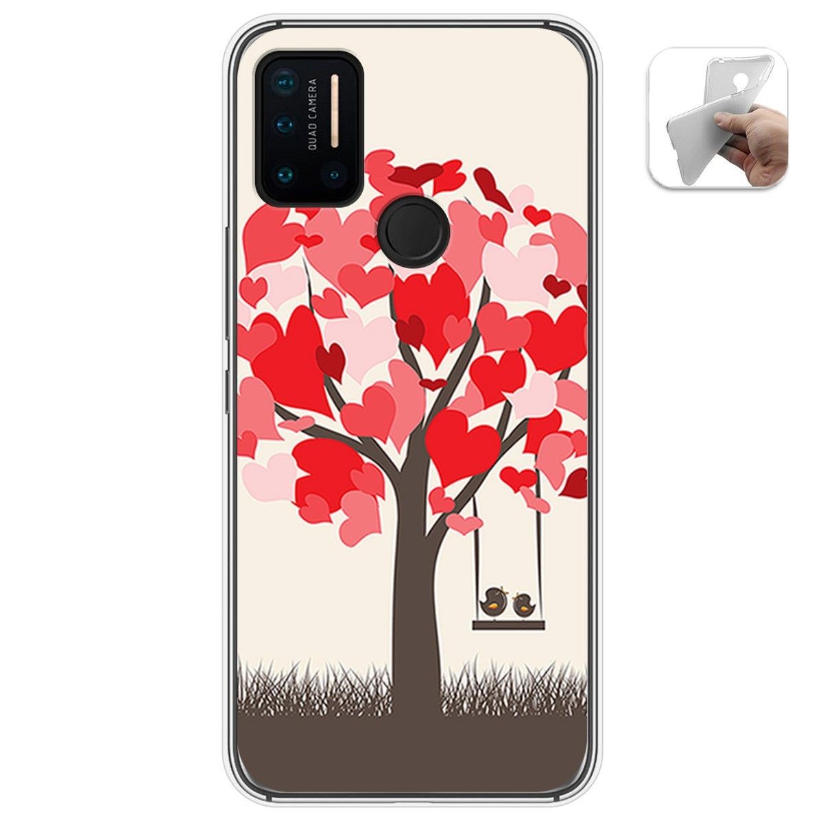Funda Gel Tpu para Umidigi A7 Pro diseño Pajaritos Dibujos