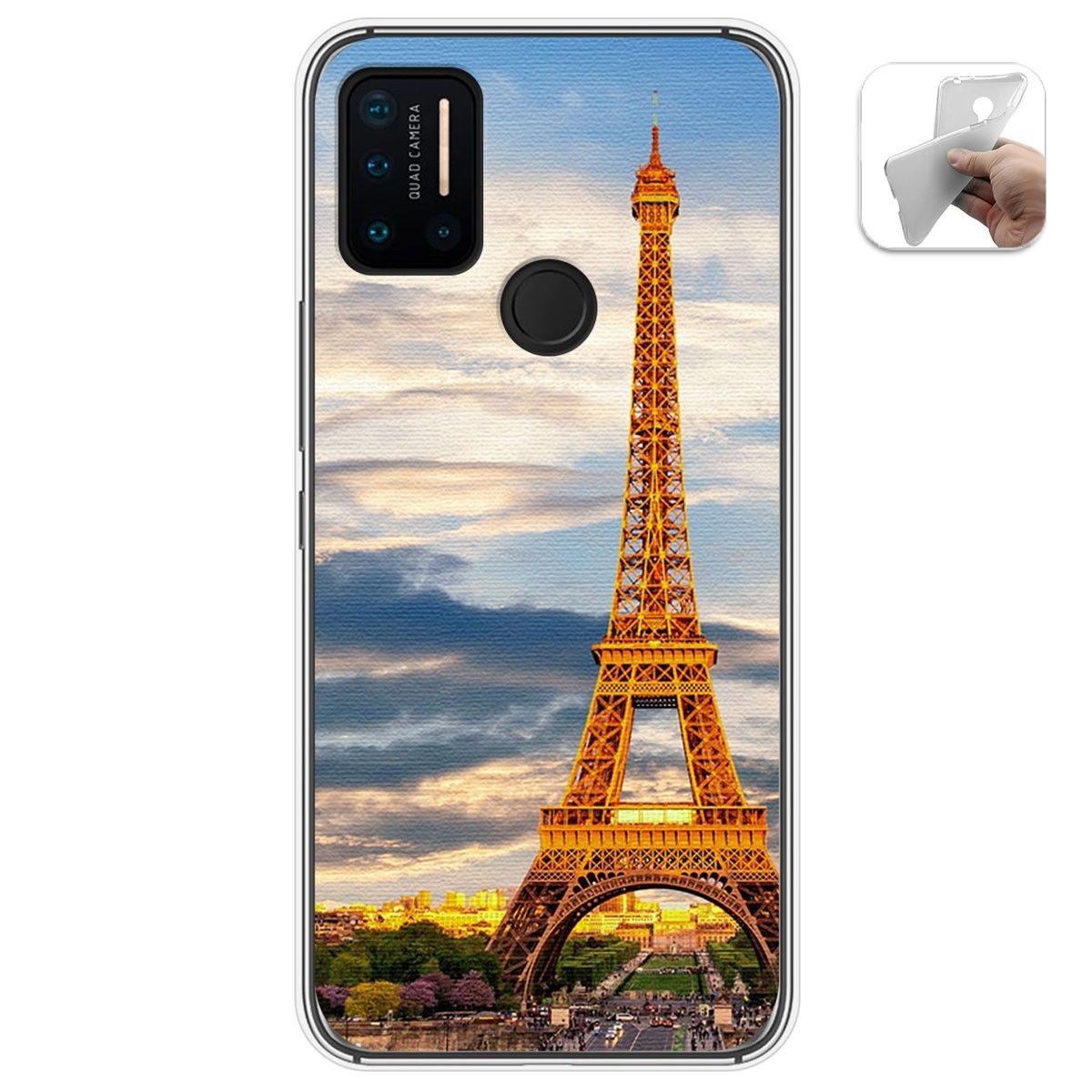 Funda Gel Tpu para Umidigi A7 Pro diseño Paris Dibujos