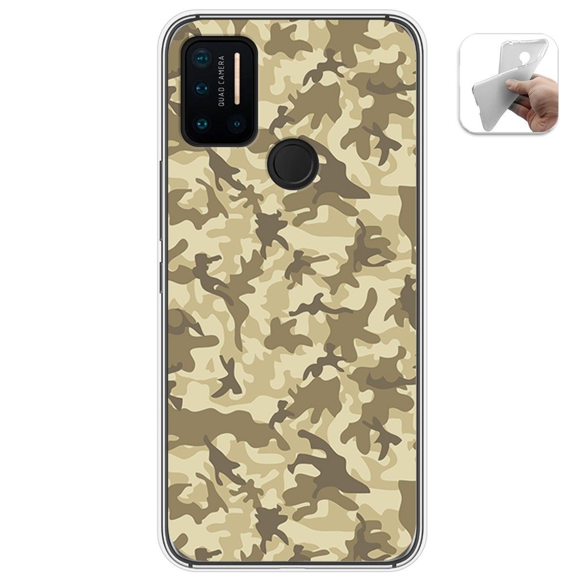 Funda Gel Tpu para Umidigi A7 Pro diseño Sand Camuflaje Dibujos
