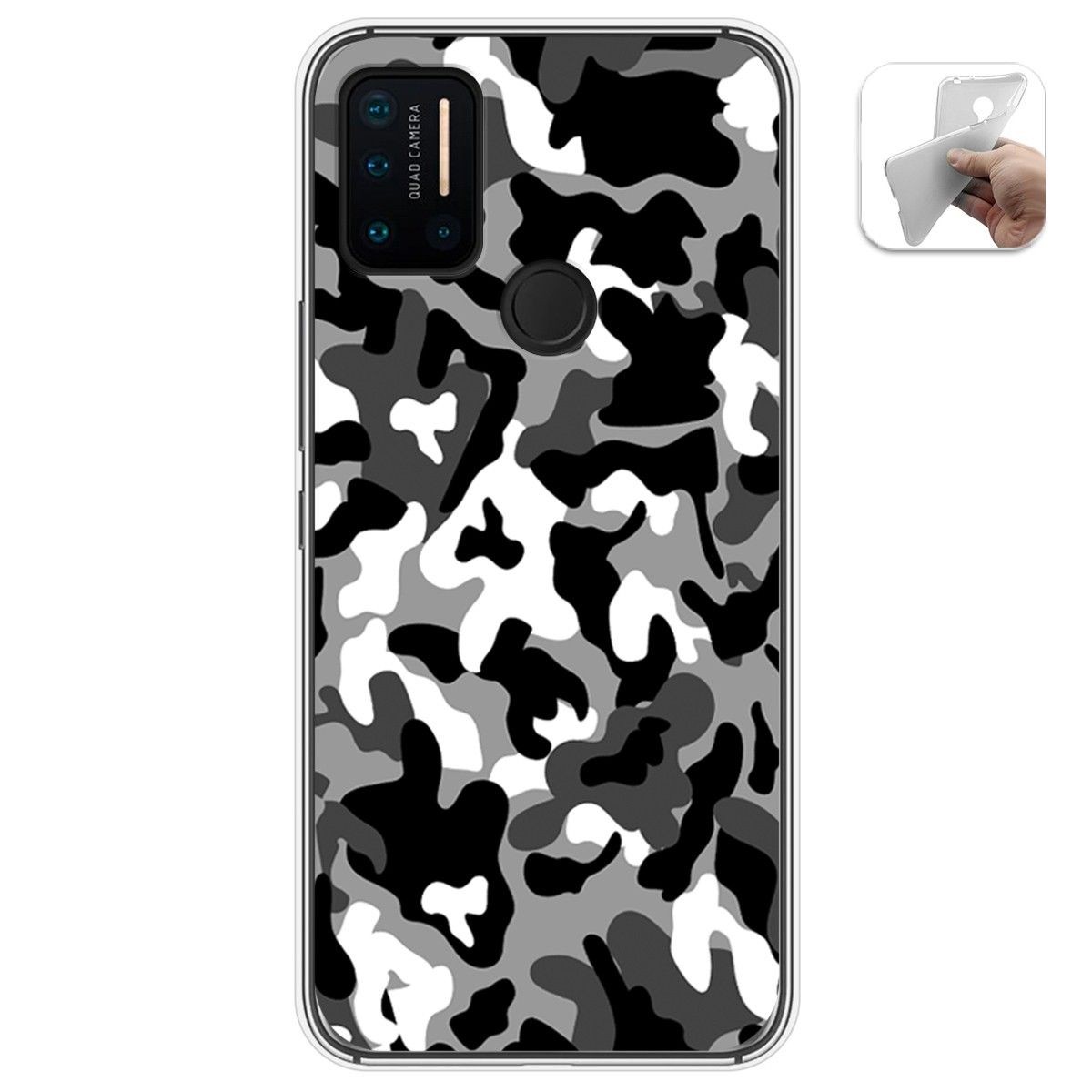 Funda Gel Tpu para Umidigi A7 Pro diseño Snow Camuflaje Dibujos