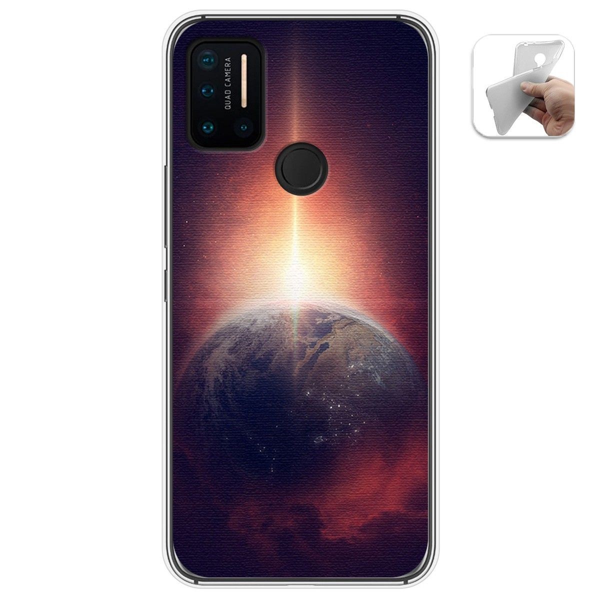 Funda Gel Tpu para Umidigi A7 Pro diseño Tierra Dibujos