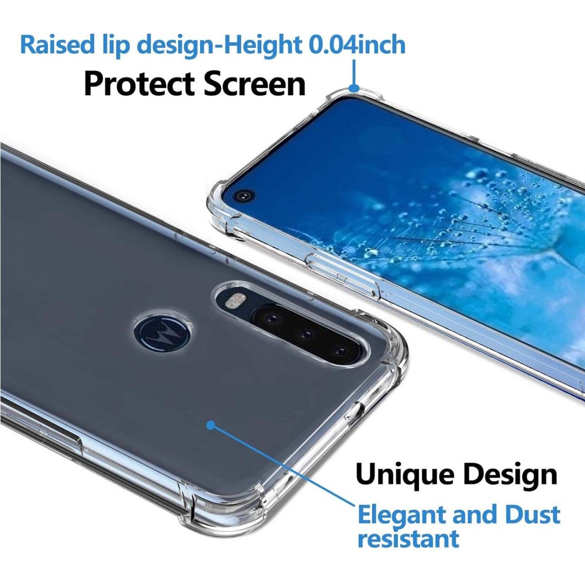 Funda Gel Tpu Anti-Shock Transparente para Motorola Moto G8