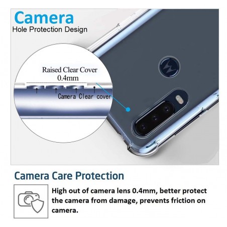 Funda Gel Tpu Anti-Shock Transparente para Motorola Moto G8