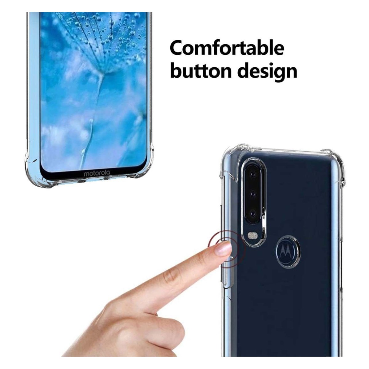 Funda Gel Tpu Anti-Shock Transparente para Motorola Moto G8